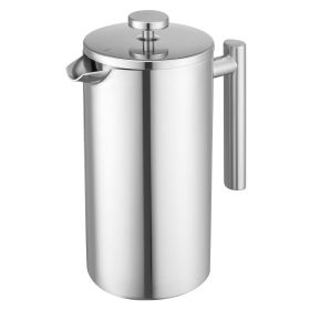 French Press Coffee Maker, 51 Ounce 1.5 Liter Stainless Steel Coffee Press Tea Maker with Filter