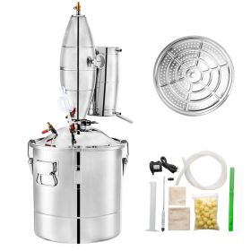 50L 13.2Gal Water Alcohol Distiller 304 Stainless Steel Alcohol Still Wine Making Boiler Home Kit with Thermometer for Whiskey Brandy Essential