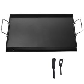 Carbon Steel Griddle, 24x16 inch Universal Flat Top Rectangular Plate, Gas Grill Griddle for BBQ Grill, Teppanyaki