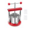 0.44 Gal/1.65L Fruit Wine Press, 2 Stainless Steel Barrels, Manual Juice Maker