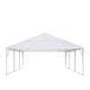 20' x 20' Heavy Duty Outdoor Party Tent, PE Tarpaulin Fabric, 6'6" Overhead, 10' Peak Ceiling, TMG-PT2020A