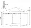 Cream 10' X 10' Pop up Canopy Tent with 3 Sidewalls Height Adjustable Instant Party Event Shelter Gazebo for Garden Patio with Carry Bag And Leg Weigh
