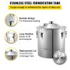 50L 13.2Gal Water Alcohol Distiller 304 Stainless Steel Alcohol Still Wine Making Boiler Home Kit with Thermometer for Whiskey Brandy Essential