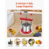 0.44 Gal/1.65L Fruit Wine Press, 2 Stainless Steel Barrels, Manual Juice Maker