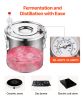 Alcohol Still, 8 Gal / 30 L Stainless Steel Water Alcohol Distiller with Copper Coil, Home Brewing Refining Fermentation Kit with Thermometer