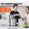 Alcohol Still, 3 Gal / 11.4 L Stainless Steel Water Alcohol Distiller with Coil Cooling