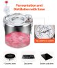 Alcohol Still, 3 Gal / 11.4 L Stainless Steel Water Alcohol Distiller with Copper Coil, Home Brewing Refining Fermentation Kit with Thermometer & Pump