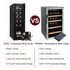 JC-34 115V 85W 1.2cu.ft/34l Electronic Wine Cabinet Cold Rolled Sheet Transparent Glass Door / 12Bottle with Display Black