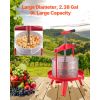 2.38 Gal/9L Fruit Wine Press, Stainless Steel Basket with Cross-beam and Triangular Structure, Manual Juice Maker