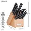 14-Piece Forged Triple Rivet Knife Set with Built-in Edgekeeper Knife Sharpener