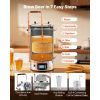 Beer Brewing Equipment, 16 Gal/60L Beer Maker with Anti-Burn Pump and Wort Chiller,3000W All-in-One Home Brewing Kit with Digital Control
