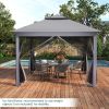11 x 11 Feet 2-Tier Pop-Up Gazebo Tent Portable Canopy Shelter Carry Bag Mesh